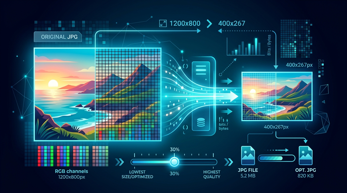JPG image compression illustration